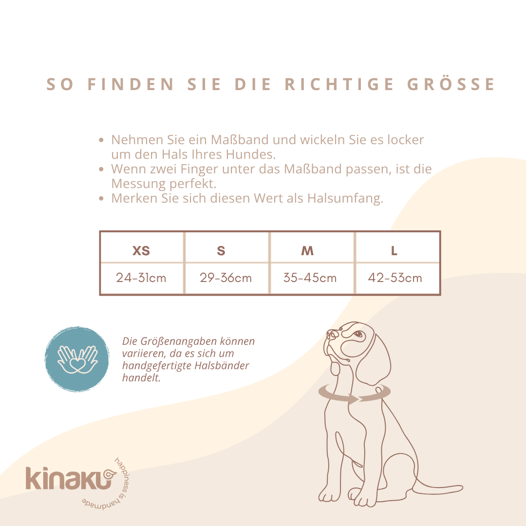 Kinakú Hundehalsband AMBAR XS