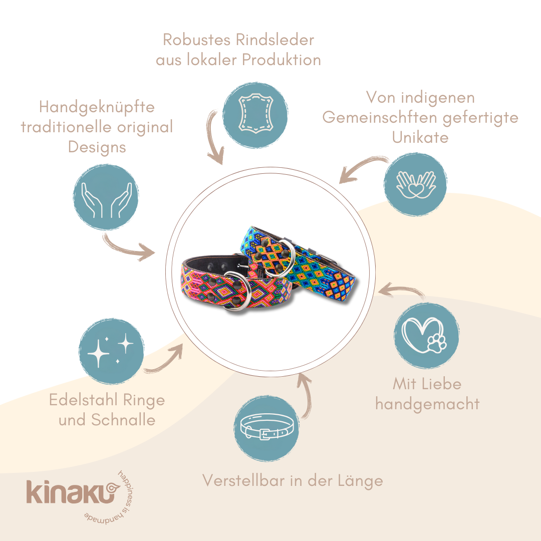 Kinakú Überraschungs-Halsband MAYAN SPIRIT XS assortiert