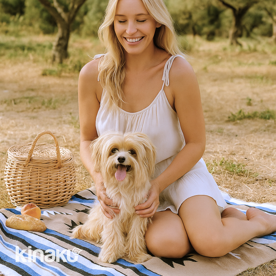 Kinakú Sarape couverture TOLUCA avec sangle