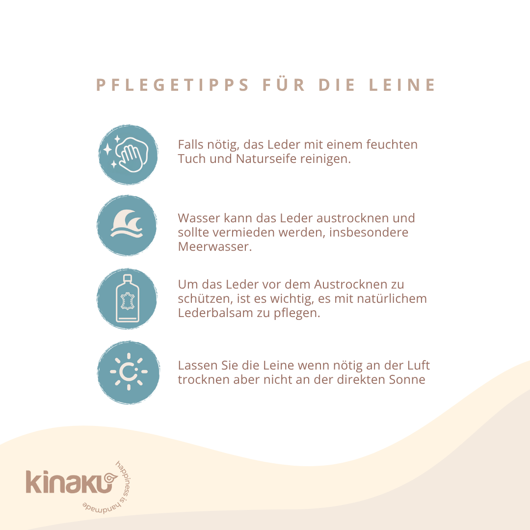 Kinakú Hundeleine mit Tassel AMBAR XS