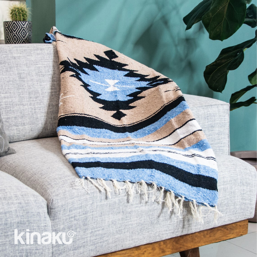 Kinakú Sarape couverture TOLUCA avec sangle