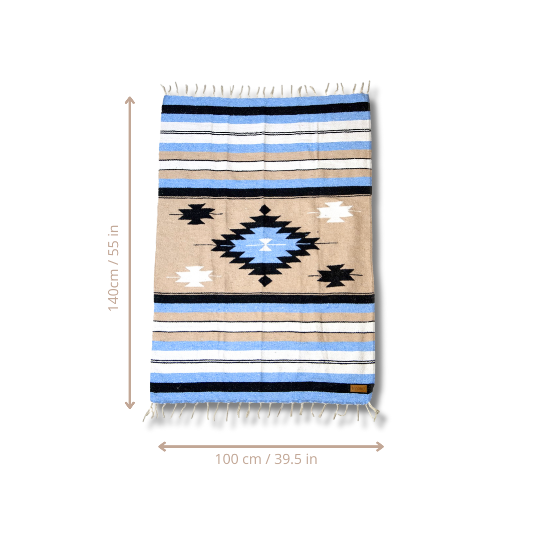Kinakú Sarape couverture TOLUCA avec sangle